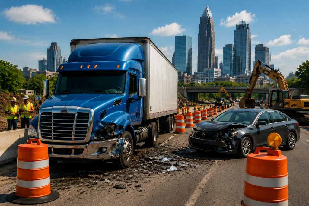 Truck Accidents in Spring Construction Zones Around Charlotte: Who Can Be Held Responsible?